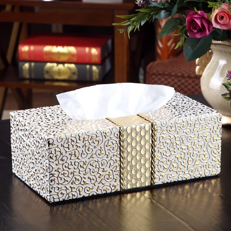 IRDFWH kožna kutija za tkivo u obliku pravougaonika za domaćinstvo dnevni boravak Desktop ručnik držač tkiva za salvete