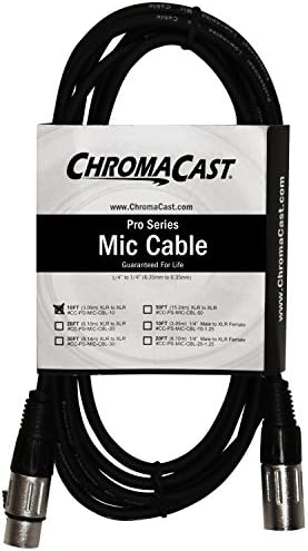 Mic kabl serije ChromaCast Pro 30 stopa, Crni, XLR krajevi