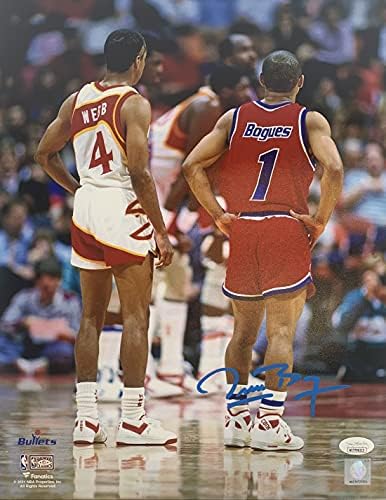 Muggsy busores autogramirani 11x14 photo NBA Washington Pistons JSA svjedok