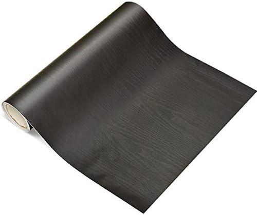 Emoyi New Dark Black Wood Wood papir za samoljepljive pozadine Craft Vinyl Film Countertop ormar za naljepnicu 15,7 inča za 78,7 inča