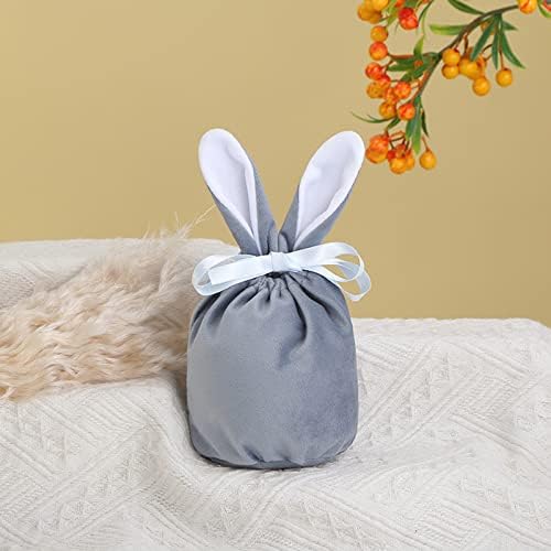 Skoro Uskršnje poklone torbe Uskršnje zečice za uši vezice sa slatkišima Uskršnje torbe baršunaste torbe sa dobrotom za uskršnje zabave