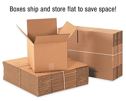Kutije Fast BF10105 valovita kartonska ravna kutija za otpremu, 10 x 10 x 5, za odjeću, knjige, okvire za slike, umjetnička djela