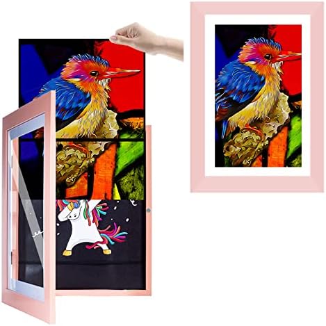 Memisuto Kids Art Frames Projekti, 2 kom. Dječji umjetnički okvir, prednji otvor i promjenjivi prikaz slike, A4 Art-Work, okviri za