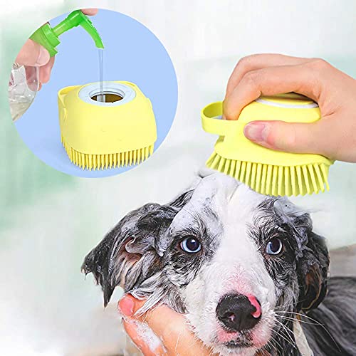 DUALSHINE nadograđena četka za kupanje pasa,čistač pasa najbolji alat za kupanje kućnih ljubimaca za pse, piling za pranje pasa meka