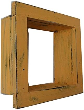 Kvadratna kutija za drvo / drvenu sjenilo - 9 x 9 - breskva - ukrasna povratila nevoljenu berba za vintage