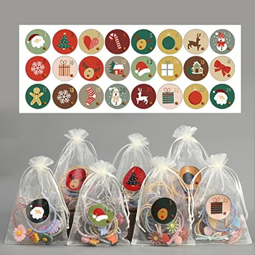 SEWACC 432pcssheets Age-tematske Ornamenti torbe Elk Božić / self-dana Diy spomenar Advent Holidays Candy papir za etikete Pozdrav,