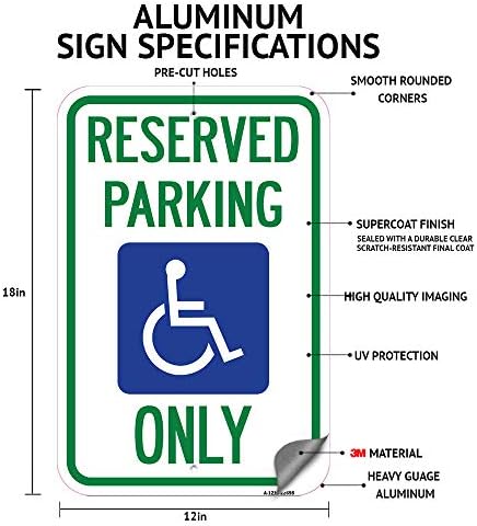 Parking rezerviran za imam | 12 x 18 teškim mjernim aluminijskim rustnim rustnim parkiralištima | Zaštitite svoje poslovanje i općinu