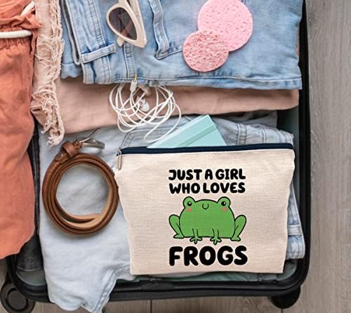 Iwxyi slatka samo djevojka koja voli kozmetičku torbu žabe, žabe Ljubitelji ženske šminke za šminku patentni zatvarač turistički toaletni