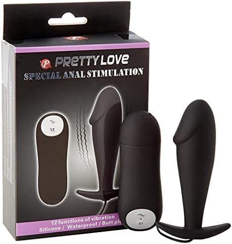 Prilično ljubav vibrirajući penis u obliku penisa plug crna