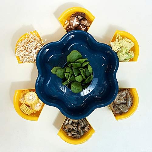 Xjjzs dvostruko vruće rotirajuća ploča, voće i povrtnjak, ladica za slatkiše, kutija za odlaganje dvostruke hrane, ploča od sušenog