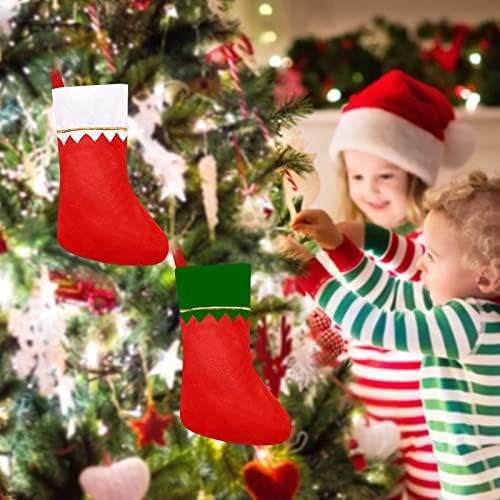 Božićne čarape Crveni Felting DIY Božićni dionica 15 inča Party Favori Favori Fizioni Viseći čarape Pokloni za Xmas Dekoracija