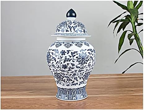 SDFGH tenk antikni jar plava i bijela porculan keramika za pohranu rezervoara za ukidanje čaja za grickalice JARS