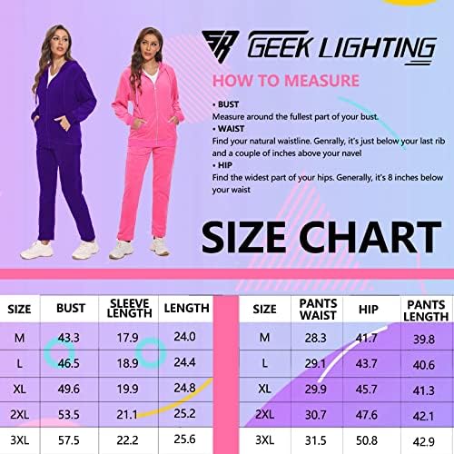 Geek rasvjeta Velor Track odijela za žene postavljene dukseve 2 komada Velur trenerke joggers