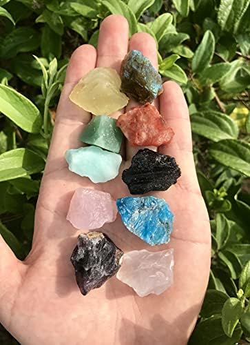 10 kamena kamena chakra - pravi kristalni i ljekovito kamenje za jogu, meditaciju, čarobnjaštvo, rešetku, manifestaciju i reiki-sirovo