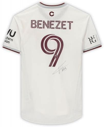 Nicolas Benezet Colorado Rapids Autographing Match-rabljeni 9 Bijeli dres iz sezone 2020 mls - nogometni dresovi