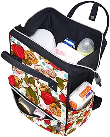 Pepper paprika paradajzna gljiva uzorak ruksak ruksak ruksak za bebe nazivne torbe za promjenu multi funkcije Velike kapacitete Turistička
