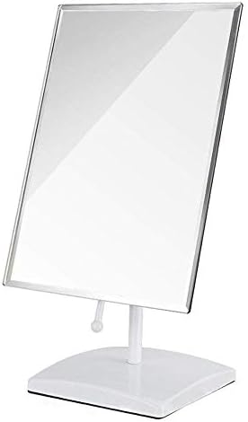 HTLLT Beauty ogledalo za šminkanje ogledalo, desktop ogledalo za šminkanje - 360 ude; kvadratno ogledalo a + rotacija, srebro