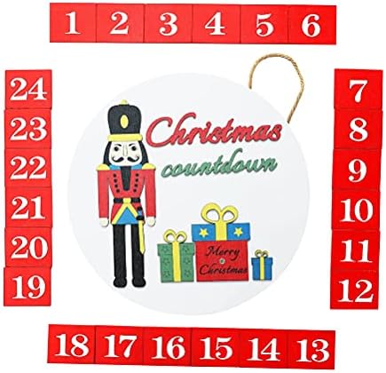 ABOOFAN Božić odbrojavanje kalendar znak vrata vješalica sa priborom Party Favor
