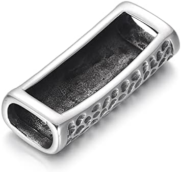 BANC nehrđajući čelik klizače Polirane pravokutne 12x6mm Rupa zrnca Slide Slide Charms Pribor za izradu nakita -