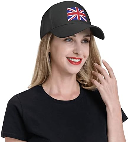 Vintage bejzbol kapa za muškarce za žene Union Jack United Kingdom zastava dad šešir Podesivi kamiondžija Sportski šešir Black