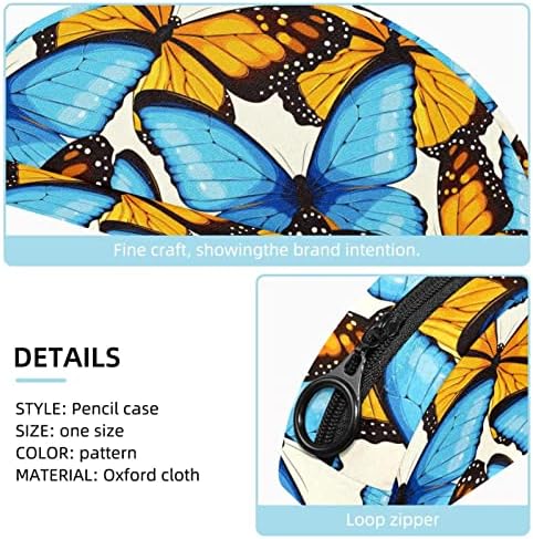 Tbouobt kozmetičke vrećice za žene, torba za šminku Toalet toaletna torba Organizator, žuti plavi leptir