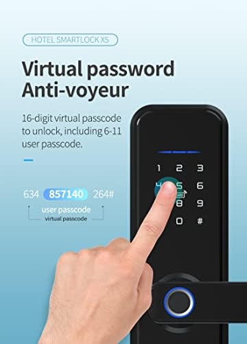 XXXDXDP Tuya Smart Fingerprint Zaključavanje vrata Sigurna digitalna elektronska brava sa aplikacijom za otključavanje lozinke za