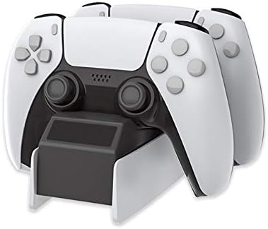 Qunanen PS5 punjač za kontroler, kompaktna PS5 stanica za punjenje radi sa Dualsense kontrolerom, PlayStation 5 punjač za kontroler