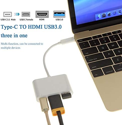 SBSNH 3 u 1 USB C HUB PD USB 3.0 Multiport adapter USB 3.1 Tip C muški do HDMI kompatibilni adapter