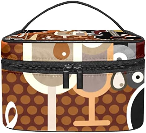 Yoyoamoy Travelna torba za šminku, radostan muzički instrument buke Velika kozmetička torba čine organizator Multi Function Case WC