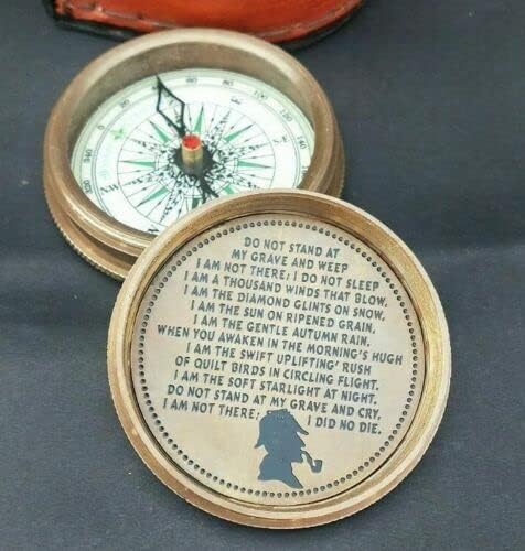 Kompas antikvinski mesing mesingani džepni džepni kompas Marine Sherlock Holmes Vintage Compass Pješačka avantura Survival Alat Antikni