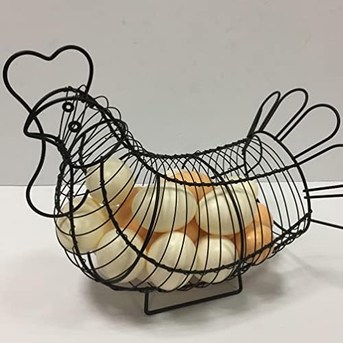 BESPORTBLE metalna korpa za skladištenje jaja gvozdena žica držač za kokošja jaja pileća u obliku Skelter korpe Organizator torbica
