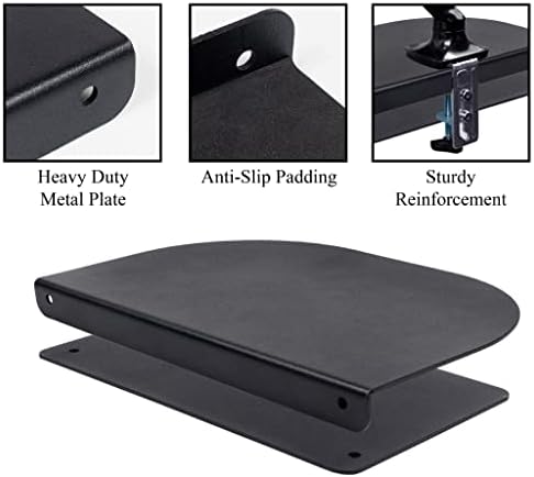 Sherada Steel ploča za montiranje monitora za tanko staklo i lomljive vrhove stola - nosač za teške uslove rada odgovara većini displeja