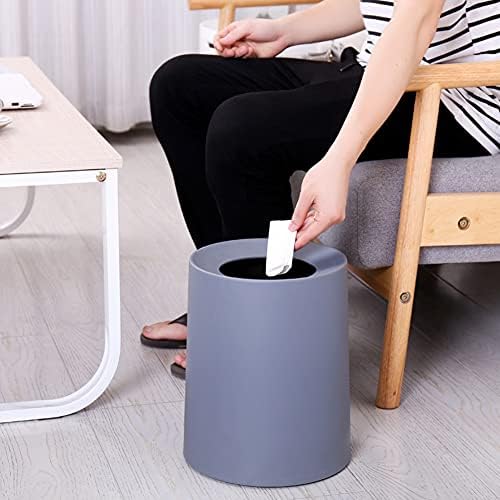 DENGZH okrugla mala kanta za smeće korpa za otpatke, kanta za smeće za kupatila praškaste sobe kuhinje kućne kancelarije izdržljiv