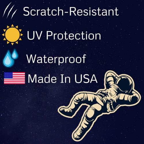 IMS astronaut svemirski vinilni naljepnica vodootporna naljepnica za bocu za laptop - 3 pakovanje