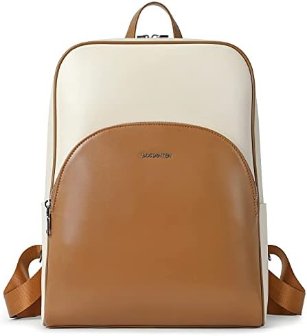 Bostanski ruksak za ženu i ženu kožni laptop tote ured za torbu za ramena Vintage Gatka za jahanje 15,6 inča Računarska torbica za