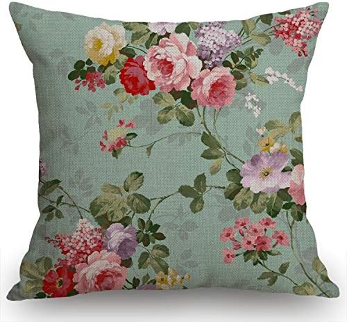 Swono prekrasan cvijet ukrasni pamučni posteljina od jastuka jastuk jastuk kauč za jastuk cvjetni jastučnica 18x18 inča