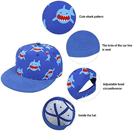 Dječja dječja podesiva Snapback kape ravne biljke plaža sunčani šešir mališani ljetni na otvorenom vizir za ribolov šešir za 2-8 god