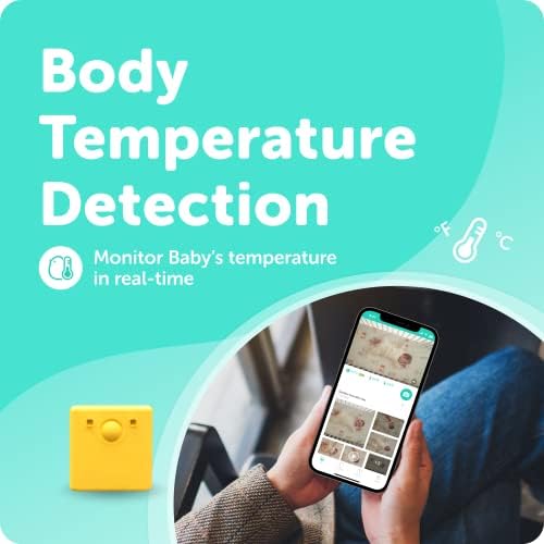 CuboAi Smart Temp | medicinski Termalni senzor za kontinuirano praćenje bebine Temperature | Nosivi aksilarni termometar za praćenje
