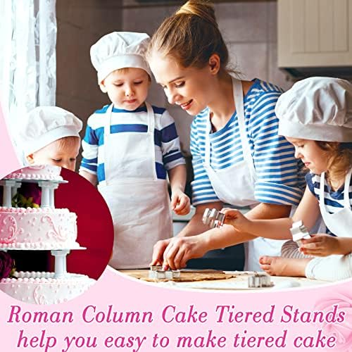 Suclain 24 kom 3 veličina Fondant Tortes Separator Podrška za nosač za podršku rimskim stupcama Torta za torte sa višeslojnim stupovima