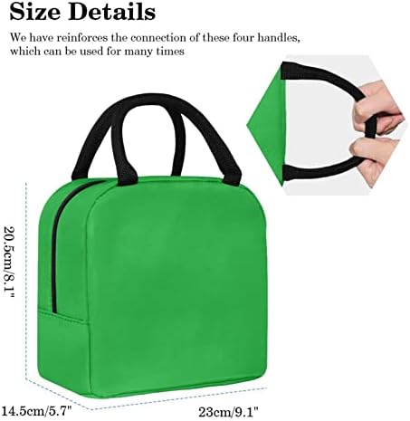 Smaragdno zelena boja torba za ručak izolovana kutija za ručak torba za piknik na otvorenom Školska putna posuda za hranu Cooler Tote