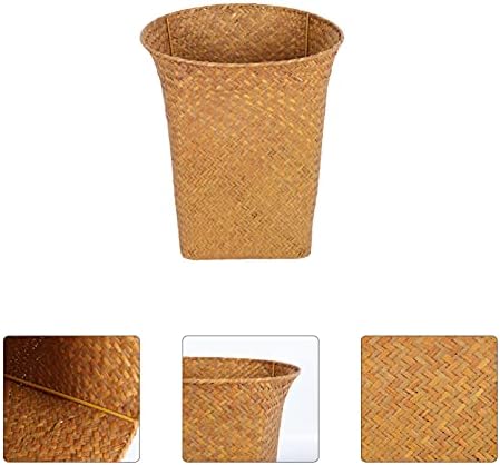 PATKAW otpadna papirna korpa tkana korpa za smeće okrugla sadilica za otpatke od ratana tkane korpe za skladištenje pletene korpe