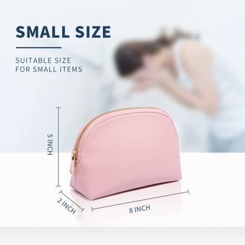 Vorspack torba za šminkanje mala putna kozmetička torba lagana PU kožna kozmetička torbica za žene - Pink