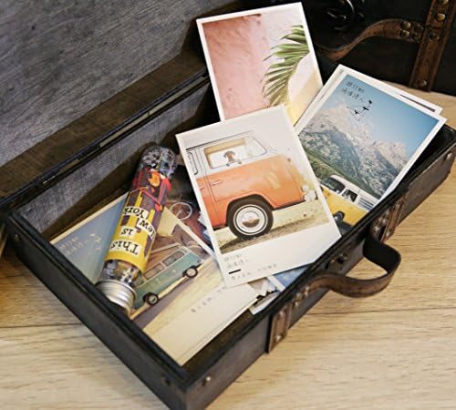 Drvena kutija sa šarkim poklopcem - set od 2: dekorativni vintage kofer, skladišni debla, drvo i kožni gusarski sanduk, antikni pobuna