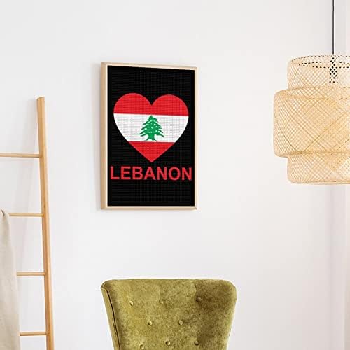 Ljubav Libanon Dekorativni dijamantni setovi za slikanje smiješne 5d DIY pune bušilice Dijamantne tačke na slikama Kućni dekor 8 x12