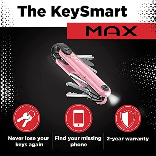 KeySmart Max - kompaktni paket ključnog organizatora koji se može pratiti s KeySmart NanoFile-2-u-1 turpijom za nokte i dodatkom za