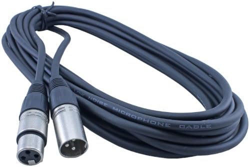 MCSPROAUDIO 5 paket od 15 stopa muški na ženski 3-pinski XLR mikrofonski audio kabl