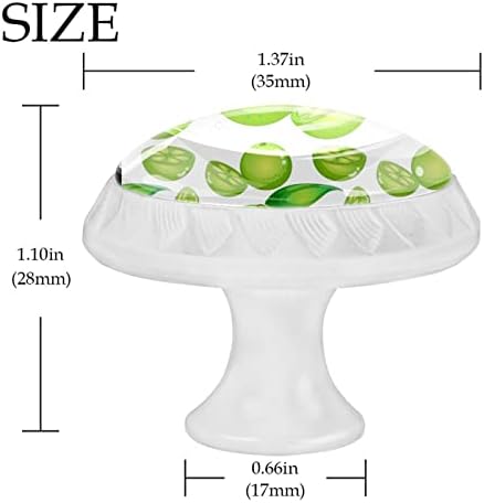 12 kom bijele okrugle ručke za ladice limete zeleno limunovo voće