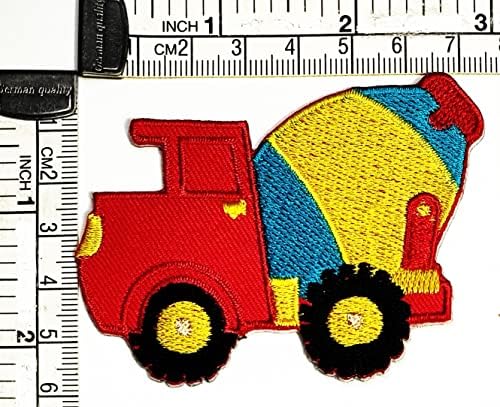 Kleenplus 3kom. Slatki kamion za dostavu cementa crveni Crtić za šivanje željeza na zakrpi vezena aplikacija zanat ručno rađena odjeća