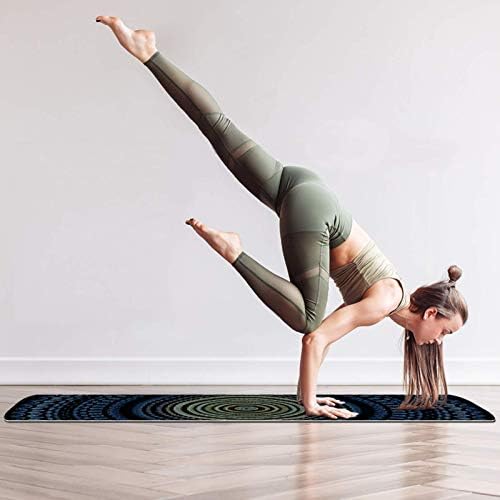 Unicey Crni disk debeli Neklizajući Vježba & amp; fitnes 1/4 prostirka za jogu za jogu Pilates & vježba za fitnes na podu