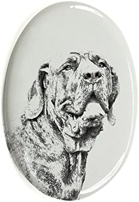 Fila Brasileiro, Ovalni nadgrobni spomenik od keramičke pločice sa likom psa